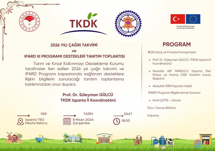 IPARD III Programı Destekleri Tanıtım Toplantısı